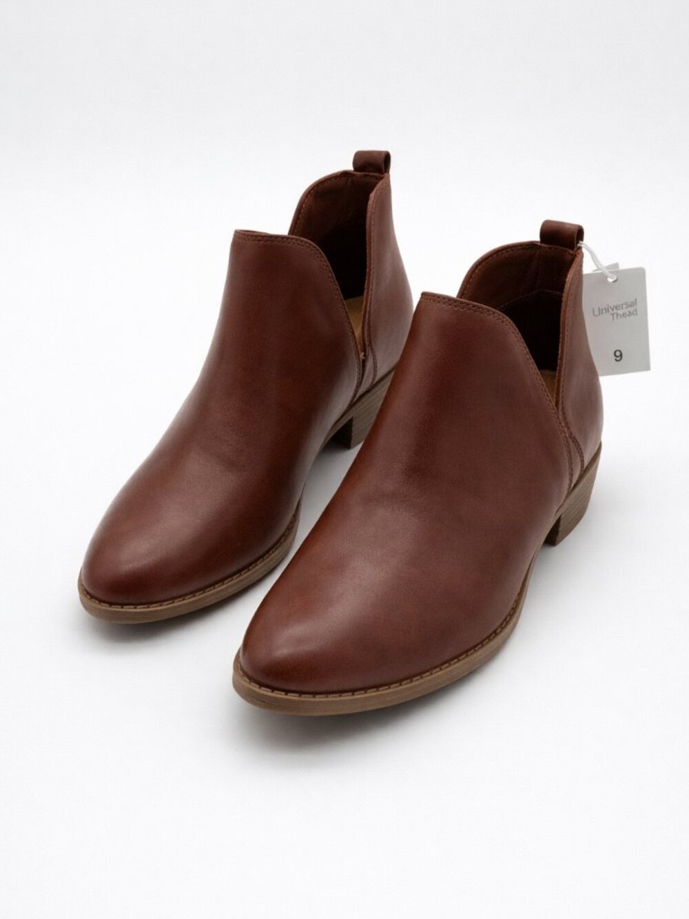 Universal Thread Women’s Ankle Boots | Brown Leather | NWT | Size 9